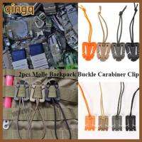 QINGQ 2pcs ทรงสี่เหลี่ยม/ทรงหอคอย หัวเข็มขัดกระเป๋าเป้สะพายหลัง พลาสติกทำจากพลาสติก 4สีค่ะ หัวเข็มขัดไนลอนกลางแจ้ง ที่มีคุณภาพสูง ที่แขวนกระเป๋าตั้งแคมป์ เครื่องมือกลางแจ้งสำหรับกิจกรรมกลางแจ้ง