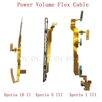 ปุ่มปิดสวิตช์ควบคุมระดับเสียงริบบิ้น Flex Cable สําหรับ Sony Xperia 10 5 1 III Power Volume Side Button Repair Parts