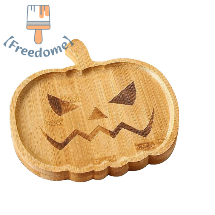 freedome-จานผลไม้เครื่องครัวชาร์คิวรีบอร์ดจานไม้ฟักทองสำหรับฮาโลวีนถาดชาร์คิวรีขนมปังชีสอุปกรณ์เสริมถาด