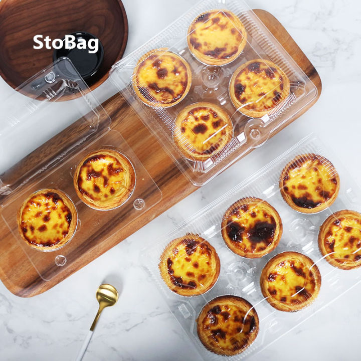 stobag-50ชิ้นทาร์ตไข่พัฟกล่องบรรจุภัณฑ์พลาสติกใสทิ้งบรรจุภัณฑ์กล่องตุ่มวันเกิดงานแต่งงานซัพพลาย