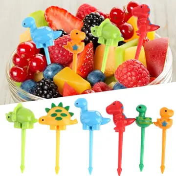 30pcs Animal Food Picks( Random Colors) For Bento Box, Lovely Cartoon Fruit  Skewers & Picks For Kids, Lunch Box Accessory