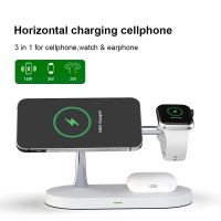 ZZOOI 6097 3 in 1 Magnetic Wireless Charger for iPhone 13 12 Pro Max Fast Charging Dock Station for iWatch Airpods induction charger