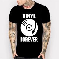 2022 Vintage Fashion Casual Men T-Shirts Vinyl Forever T-Shirt Retro Record Player Dj Decks T Shirt For Male Punk Deejay Tshirt