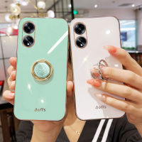 เคส OPPO A58 ดีไซน์การชุบสีมาการองสุดหรูพร้อมขายึดปลอกซิลิโคนอ่อนนุ่ม OPPO A58 ฝาครอบโทรศัพท์