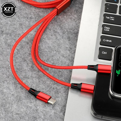 【cw】3 in 1 Type-C USB Charging Cable for Android iOS Data LineMulti One Dragging Three Data Charge Cables Mobile Phone Accessories ！