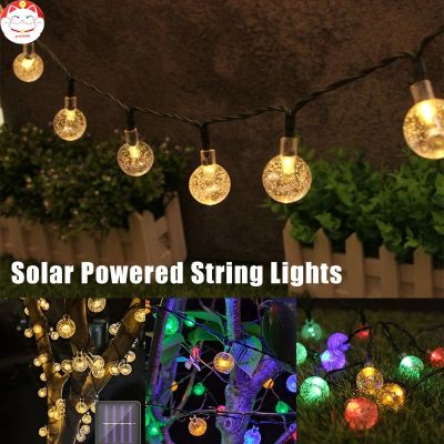 ✽☾﹉ Solar Powered LED Outdoor Waterproof String Lights Outdoor Garden Yard Lamp Light String