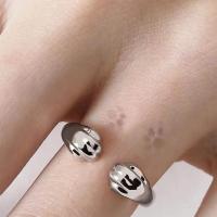 Cute Ring Cat Claw for Women Finger Ring Open Design Ring S925 Silver Jewelry for Women Girl Child Gift Adjustable Ring Jewelry