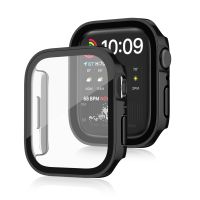 Life กันน้ำ2 In 1 PC กรอบ + กระจกเทมเปอร์ป้องกันเคสสำหรับ Apple Watch ชุด8/7 41Mm (สีดำ)(BiliBlistore)