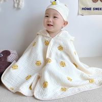 ☫ Cotton Bath Towel Infant Poncho Ultra-Absorbent Toddles Newborn Bathrobe Blanket