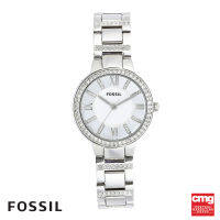 [ของแท้ รับประกันโดยเซ็นทรัลกรุ้ป]นาฬิกา Fossil ES3282 รุ่น VIRGINIA ขนาดหน้าปัด 30MM สายSTAINLESS STEEL สีSILVER/STEEL ระดับกันน้ำ 5 ATM[รับประกัน 2 ปี*]