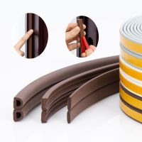 Seal Strip Self-Adhesive E/D/P/I Type Doors Window Gasket Soundproof Rubber Foam Weatherstrip Sound Insulation Collision 5metres Decorative Door Stops