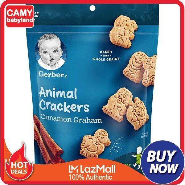 Gerber Animal Crackers (Cinnamon Graham) 170g Whole Grain Biscuit