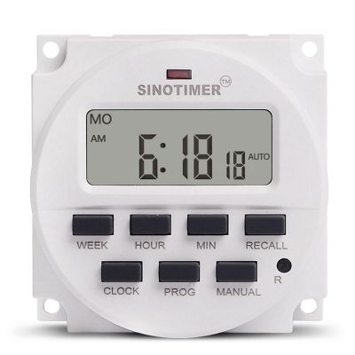 1 PCS Sinotimer Tm618N-2 Lcd Digital Programmable Timer Switch 220V Ac 7 Days with Relay Inside and Countdown Time Function