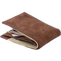 Fashion PU Leather Mens Wallet With Coin Bag Zipper Small Money Purses Dollar Slim Purse New Design Money Wallet Wallets