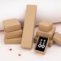 ✻✈ jewelry gift box jewelry package carton rectangular sponge lined black cow leather white carton