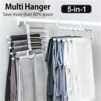 Multifunction 5 In 1 Pant Rack Hangers for Clothes Adjustable Trouser Tie Storage Shelves Clothes Organizer Home Accessories