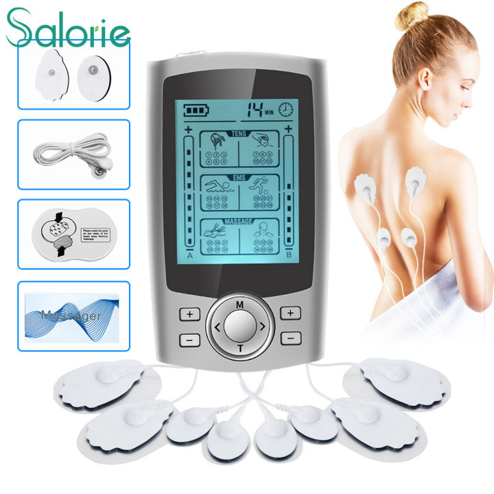 Ems Massage Tens Machine,tens Unit Muscle Stimulator With 16 Modes, rechargeable Digital Therapy Full Body Acupuncture Massage