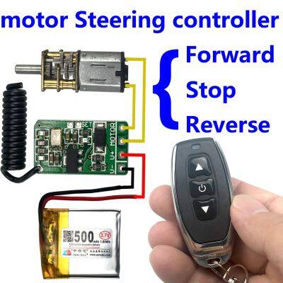 wireless remote control switch 433mhz rf transmitter receiver 3.7v 4.5v 9v 12v motor Forward Reverse steering Controller module