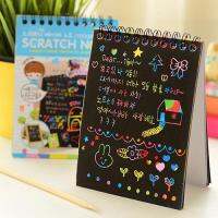 Kids Non-Toxic Rainbow Colorful Scratch Art Kit Magic Drawing Painting Paper Notebook Gift School Office Supplies Note Books Pads