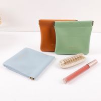 Korean Version Fashion Women Synthetic Leather Simple Letter Printing Wallet / Girl Vintage Coin Purse to Store Cosmetics and Headphones / Female Lovely Square Clutch Purse / High Quality Luxury Trendy Casual Portable Card Bag