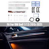 21ไฟ64สี Ambient Light Fit สำหรับ VW Golf 77.5 2015-2021แม่พิมพ์รุ่นบรรยากาศโคมไฟภายในรถ Refitting อะไหล่