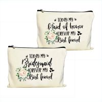 【YF】 bridesmaid maid of honor forever best friend makeup bag Bride to be Bachelorette hen Bridal shower wedding decoration