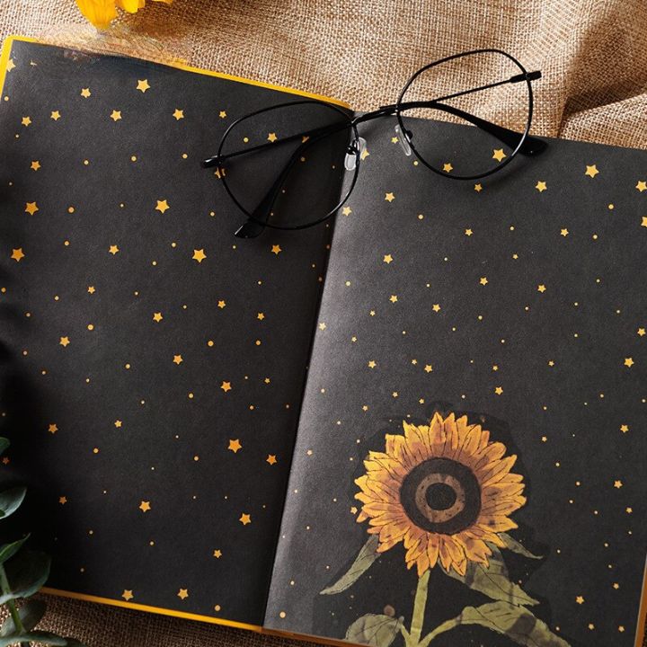 a5-thickened-sunflower-cover-notepad-leather-soft-surface-simple-student-hand-account-notebook-business-office-meeting-supplies