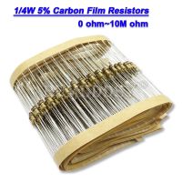 【LZ】 100PCS 1/4W Carbon Film Resistors 5  1R-10M 1K 10K 4K7 100K 560K 1M 3M3 Ohm Color Ring Resistance 10R 47R 100R 220R