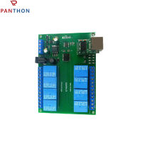 PANTHON 12V 8ช่อง RS485 /Tcp Modbus Slave โมดูลสำหรับการตรวจสอบความปลอดภัย PLC เอาต์พุตบอร์ดขยายสำหรับเครื่องพิมพ์ตัวควบคุม TCP/IP เป็นต้น