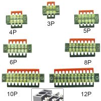 【YF】❀  Electrical Screw Terminal Block Row Strip Fixed Wiring Board Wire Connectors 600V 15A Connecter Cable Contacts 3/4/5/8p