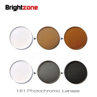 1.61 Photochromic Transition Gray Brown Myopia Optic Eyeglasses Prescription Lenses Anti Reflective UV Scratch Chameleon Lens