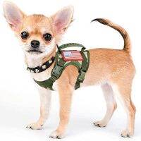 【jw】✿▲✉  Chihuahua Dog  Working Training Harness Adjustable Outdoor with Rubble Handle Molle Panels