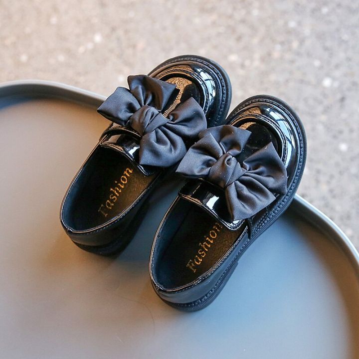 สาว-loafers-rion-bowknot-elegant-pure-สี-pu-slip-on-เด็ก-lather-รองเท้า26-36แฟชั่น-casual-ฤดูใบไม้ผลิเด็กรองเท้าแบน