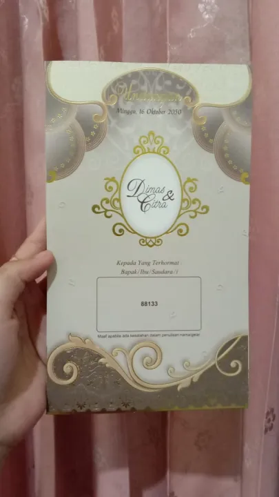 (PER 50PCS PLUS CETAK) UNDANGAN ERBA 88134 UNDANGAN NIKAH ULANG TAHUN ...