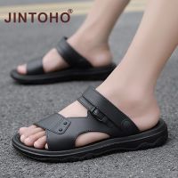 JINTOHO รองเท้าแตะ2023แบบซักได้สำหรับผู้ชายน้ำหนักเบากันลื่นสบายรองเท้าแตะผู้หญิงพื้นนุ่มเพื่อสวมใส่สองทาง