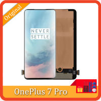 ดิสเพลย์ AMOLED ต้นฉบับ6.67นิ้วพร้อมกรอบสำหรับ OnePlus 7 Pro 1+ 7 Pro ชิ้นส่วนทดแทนการกำหนดตำแหน่งหน้าจอสัมผัส LCD