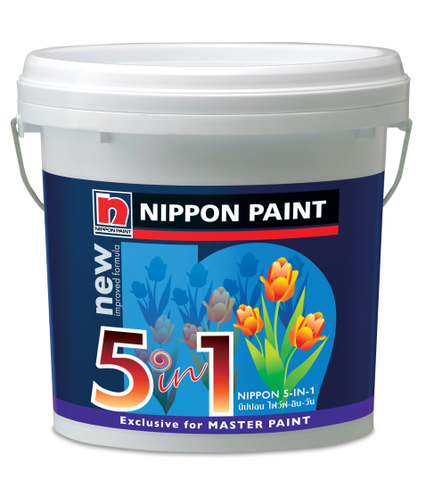 nippon-5in1-นิปปอน-ไฟว์ฟ-อิน-วัน-สีน้ำอะครีลิค-ยืดหยุ่นพิเศษสำหรับทาภายในและภายนอกอาคาร