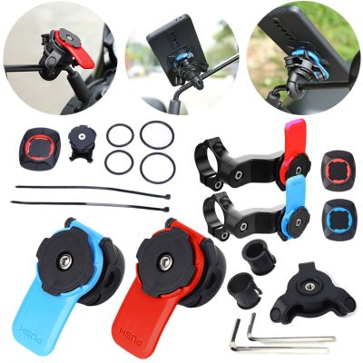 Motorcycle Bike Phone Holder Stand Bicycle Quad Lock Phone Holder Car Mobile Support Shock-resistant Handlebar Mount Bracket