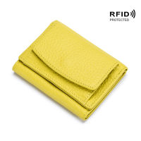 2022 Genuine Leather Rfid Womens Card Wallet Small Change Wallet Purse For Female Short Wallets With Card Holders Woman Perse