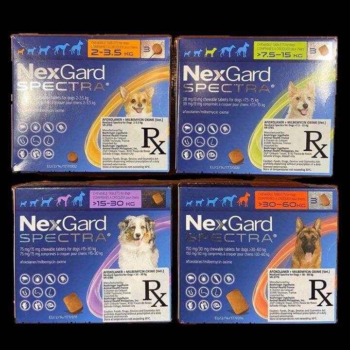 NexGard Spectra Tablet Chewable Prevent Tick Flea Pet Essentials 24/7