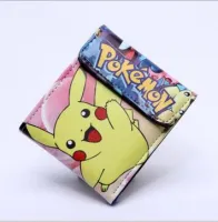 【✱2023 HOT✱】 ehun8 Pocket Monster กระเป๋าเงินลายโปเกมอนกระเป๋าสตางค์คาวาอิ Pikachu สำหรับเด็กวัยรุ่นชายและหญิงกระเป๋าตัวยึดการ์ดกระเป๋าเหรียญนารูโตะนักเรียนนารูโตะ12