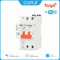 CORUI Tuya WIFI Measurement Circuit Breaker Smart Life Timer Remote Control Wireless Automatic MCB For Alexa Google Home Alice Electrical Circuitry Pa