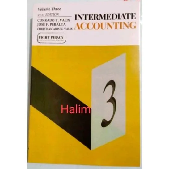 INTERMEDIATE ACCOUNTING VOL. 3 2021 Ed.BY VALIX | Lazada PH