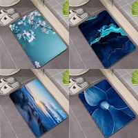 Fashion Blue Orchid Floor Mats Home Decor Bedroom Carpets Kids Room Decor Bathroom Door Mats