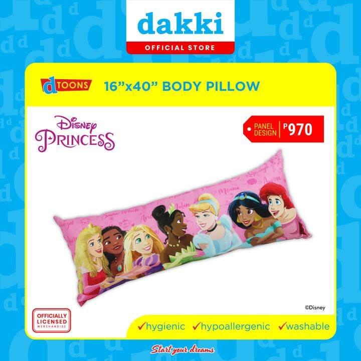 dToons16"x40" Princesses Body Pillow Lazada PH