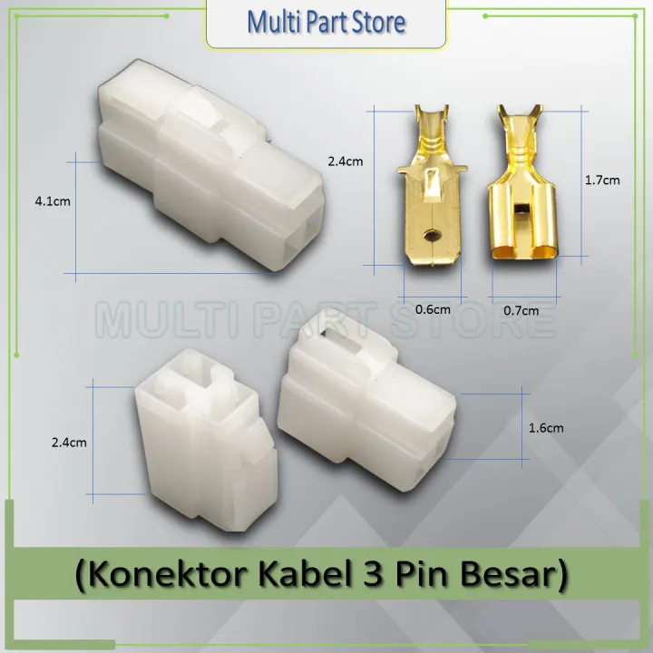 Soket Konektor Kabel Motor Pin Besar Set Skun Cowok Cewek Sekun Socket Penyambung Kabel