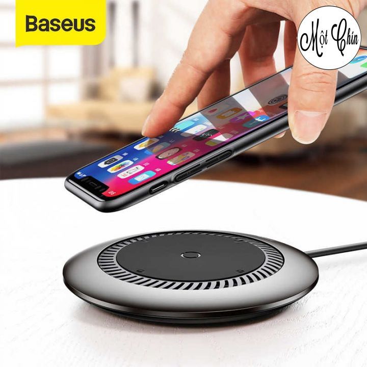 Sạc không dây cho iPhone X XS Max/ S9 Note 9 Baseus Automatic Radiating Wireless  Charger Qi Fast Wireless Charging Pad 