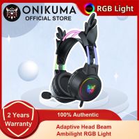 ONIKUMA หูฟังแบบมีสาย R PC Headphone Gaming 3.5มม. พร้อมหูฟัง Xbox PS4ไฟ RGB ของขวัญที่ดีที่สุดสำหรับคริสต์มาส