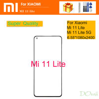 สำหรับ Xiaomi Mi 11 Lite หน้าจอสัมผัสแผงด้านหน้าด้านนอกเลนส์กระจกสำหรับ Xiaomi Mi 11 Lite 5G กระจก LCD ด้านหน้าที่มีกาวโอก้า