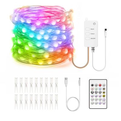 Tuya Smart LED String Lights Music Sync Dream Color Fairy Lamp Garland Work With AlexaGoogle Home Christmas Decoration Light